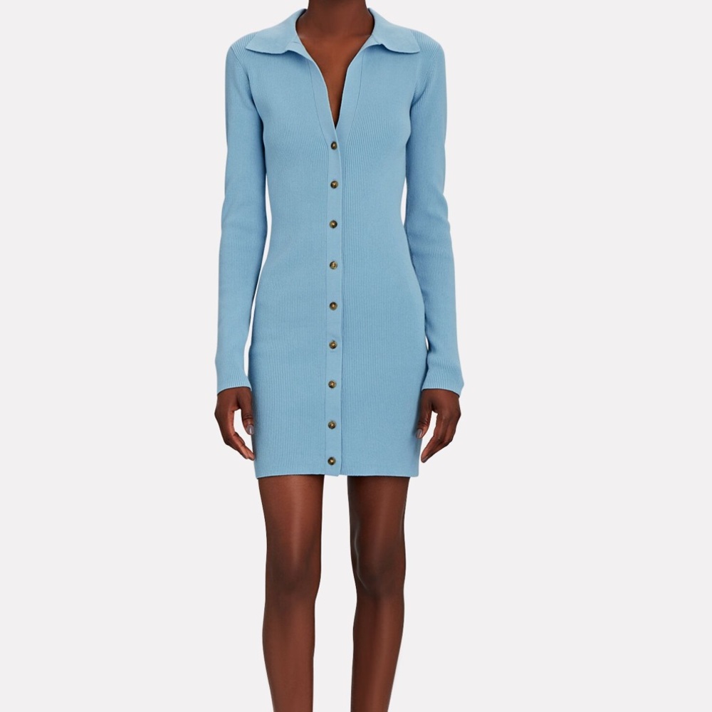 Intermix Samira Rib Knit Polo Dress